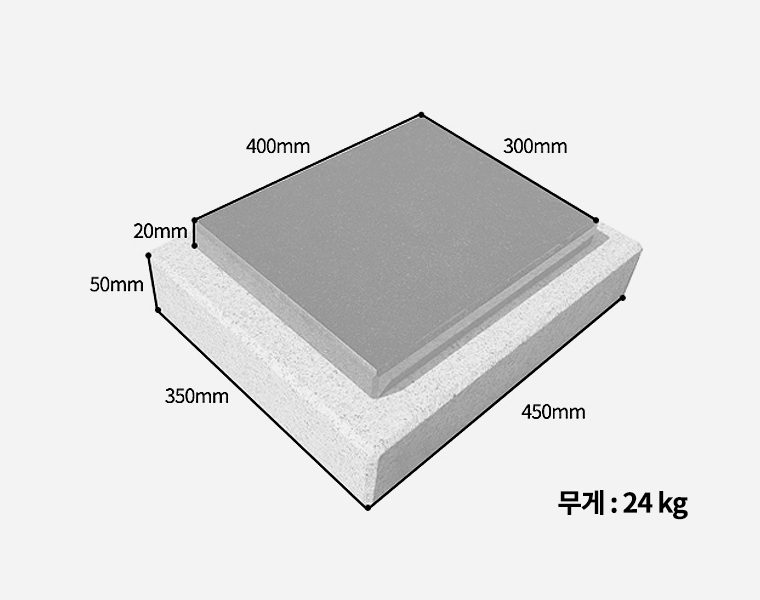 평비석 400*300*20 (받침석포함)